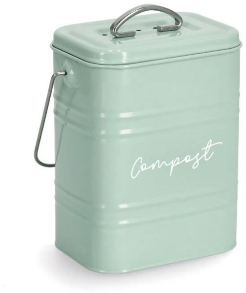 Zeller Present Aufbewahrungskorb Kompostbehälter, Metall, mint