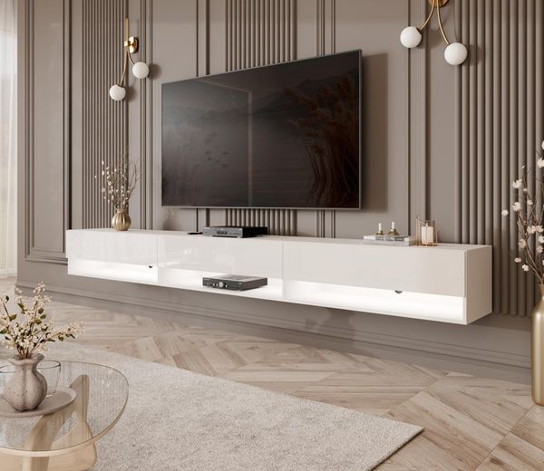 ALLHOUSE24 TV-Schrank ALISSE 270 cm Hängender Unterschrank in verschiedenen Farben + LED