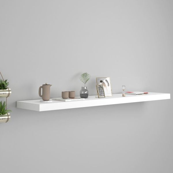 vidaXL Schweberegal Weiß 120x23,5x3,8 cm MDF 323820