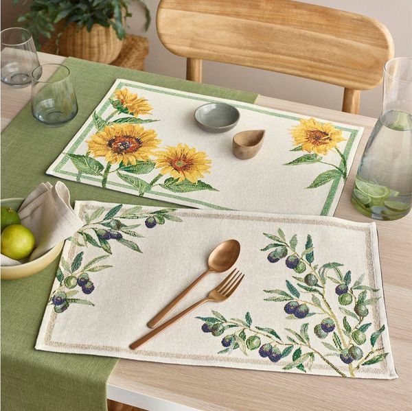 sander table + home Platzset Tischset "Solea" 2er-Pack, Gobelin Blumen
