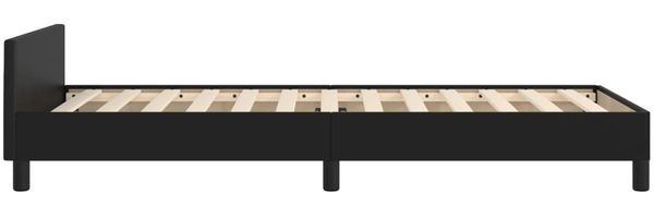 Einzelbettgestell Design für Erwachsene mit Kopfteil Schwarz 90x190 cm Kunstleder d3275e Bild 7
