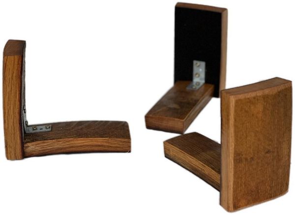 Temesso Blumentopfuntersetzer Füße GEÖLT für Holzfass 3er Set, Zubehör für Pflanzkübel, Handarbeit