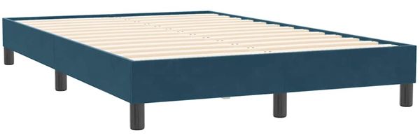 Einzelbettgestell Design für Erwachsene ohne Matratze Dunkelblau 120x210 cm Samt d4385e