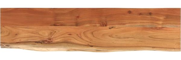 Wandregal, Hängeregal 80x20x2,5 cm Rechteckig Massivholz Akazie Baumkante de5885