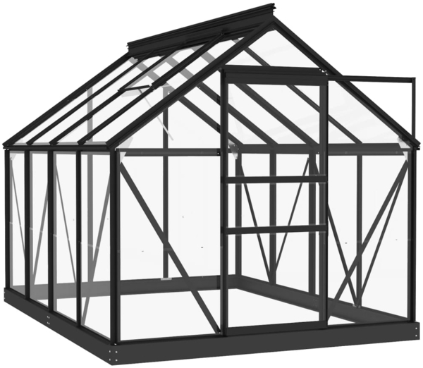 vidaXL Ersatzgestell für Gewächshaus Anthrazit 155x103x191cm Aluminium 316506