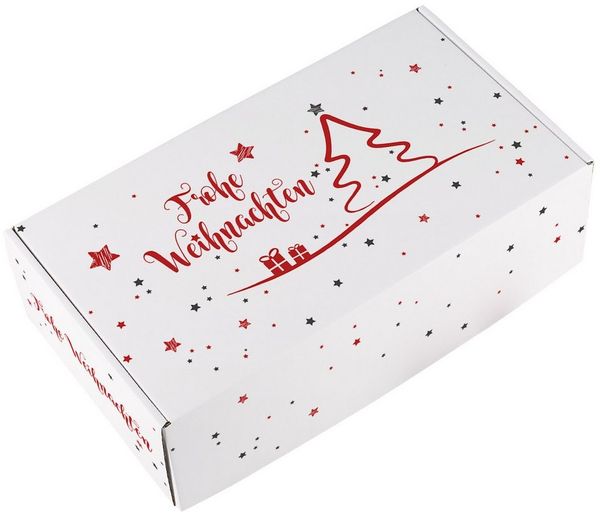 Herz & Heim Geschenkbox für Weihnachtsgeschenke - Geschenkverpackung zu Weihnachten, aus stabilem Karton