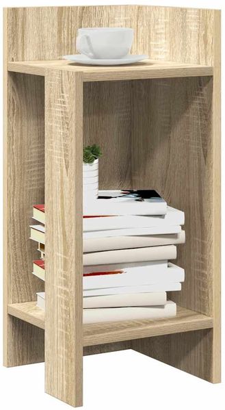 vidaXL Beistelltisch mit Ablage Sonoma-Eiche 25,5x27x60 cm 858546