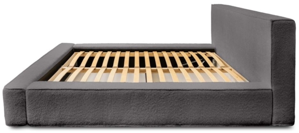 Polsterbett Doppelbett OMAHA 140x200cm Komplettset Stoff Euphoria Dunkelgrau Bild 4