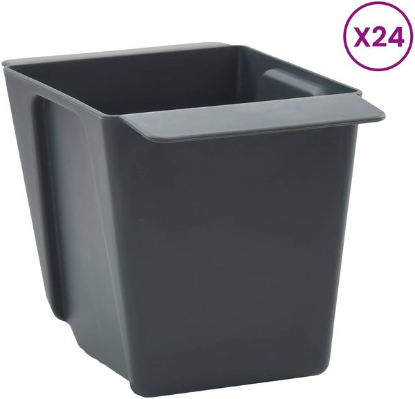 vidaXL Blumenboxen für Euro-Paletten 12 pcs Grau 13,5 x 9 x 9,5 cm 42037213 Bild 3