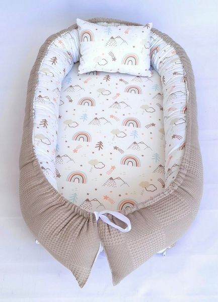 Baby Fancyroom Bettnestchen Babynest mit XL Liegefläche dicke Matratze 100% Baumwolle Babynestchen, (Babycocoon Reisebett Nestchen Kuschelnest, Neugeborene Erstausstattung), XL Liegefläche