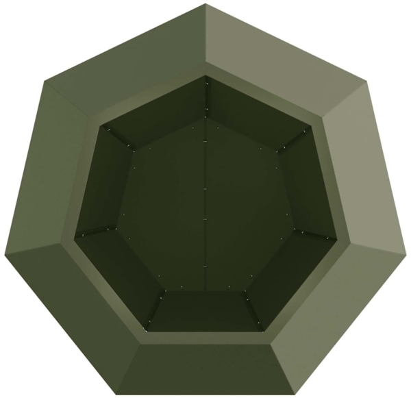 vidaXL Pflanzkübel 2 pcs Olive Grün 75 x 75 x 60 cm Stahl 884045 Bild 6