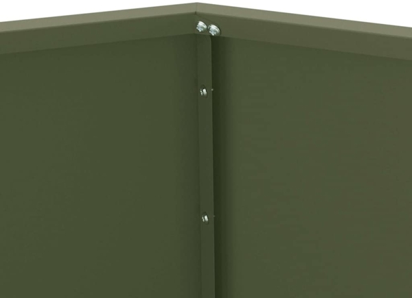 vidaXL Pflanzkübel 2 pcs Olive Grün 75 x 75 x 60 cm Stahl 884045 Bild 7