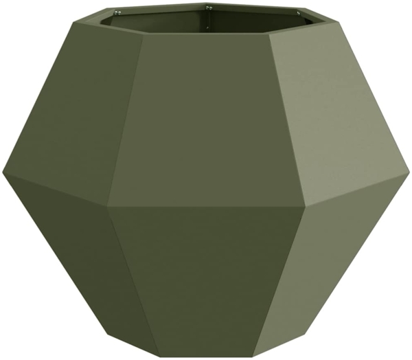 vidaXL Pflanzkübel 2 pcs Olive Grün 75 x 75 x 60 cm Stahl 884045 Bild 5