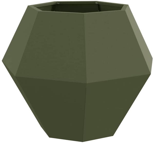 vidaXL Pflanzkübel 2 pcs Olive Grün 75 x 75 x 60 cm Stahl 884045 Bild 4