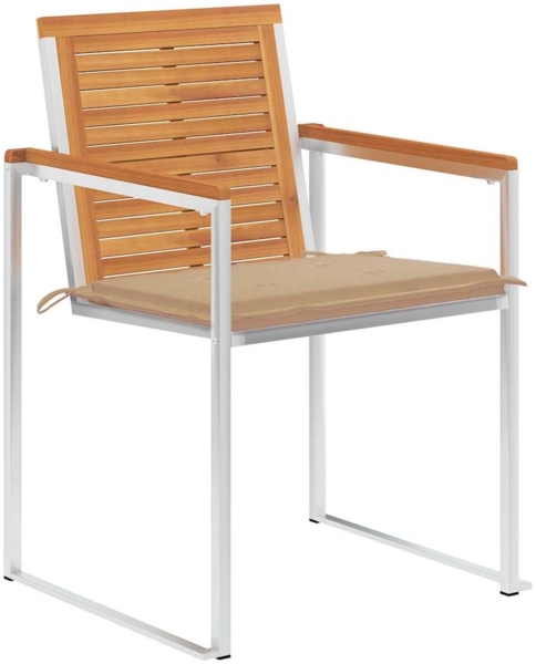 vidaXL Gartenstühle 6 Stk. mit Kissen Massivholz Akazie 3078500