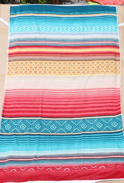 Sympathica Family Strandtuch Liegetuch Duschtuch 75x150 cm Segelboote blau weiß