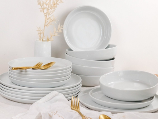 MÄSER Tafelservice NAVINA, Teller Set, Porzellan (18-tlg), 6 Personen, Porzellan