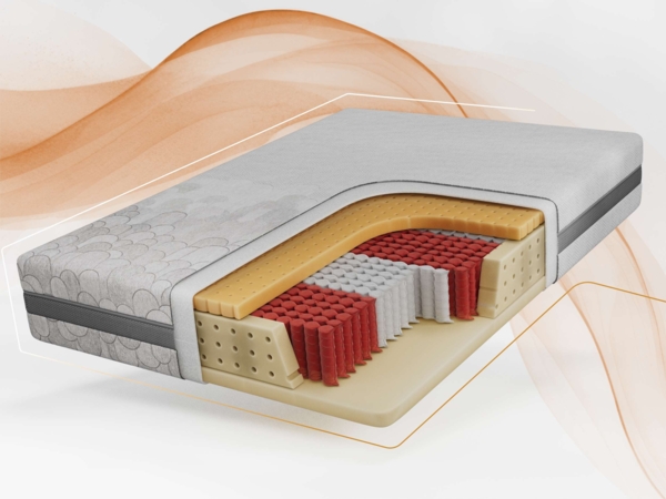 7-Zonen-Multipocketmatratze mit Latexkern – antibakteriell, elastisch & waschbarer Bezug – ideal für Allergiker – Härtegrad H3 – 160 x 200 cm – RINALI – APRI