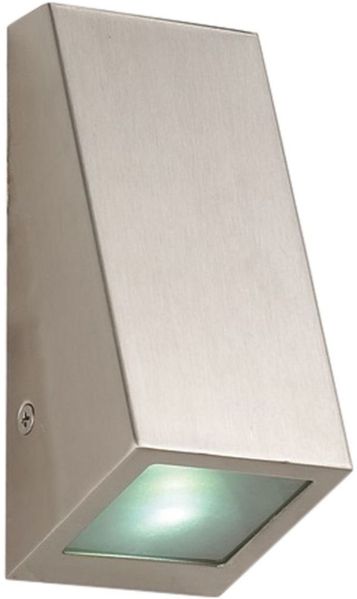 LED Wandlampe, Edelstahl, silber L 8,5 cm