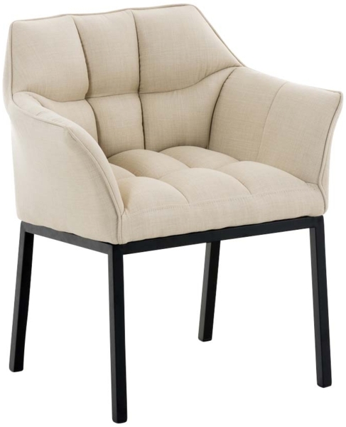 CLP Esszimmerstuhl Octavia Stoff mit Armlehnen,creme schwarz