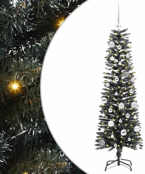 vidaXL Künstlicher Weihnachtsbaum mit 150 LEDs mit Ständer Grün 150 cm 3395933