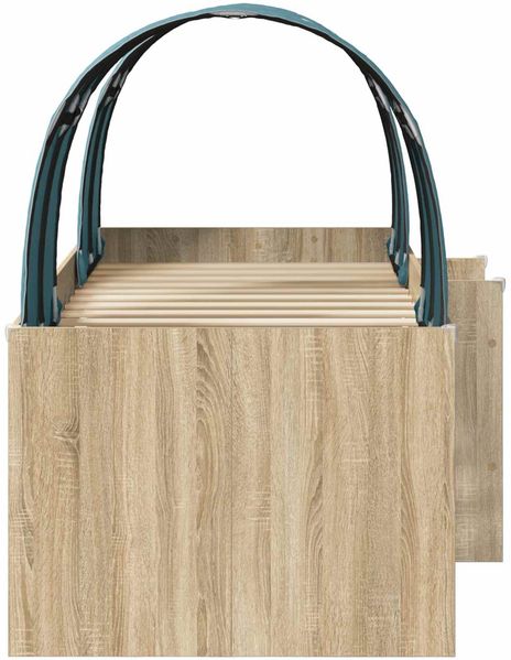 vidaXL Hochbett für Kinder mit Tunnel 3 Stk. Sonoma Eiche und Hellblau 3423540 Bild 8