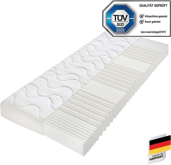 7-Zonen Matratze Double DeLuxe: Made in Germany 180x200 H2
