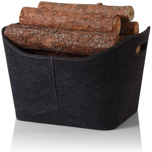 TrendLine Kaminholztasche Kaminholzkorb Korb Filztasche Holztasche Tragetasche