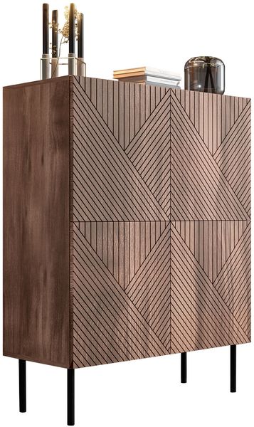 Kommode Aropo 4D 89 (Farbe: Nuss Warmia)