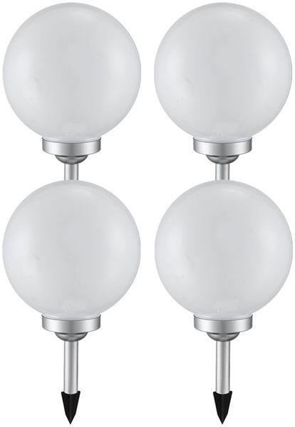 4er Set LED Solar Kugel Stecklampen Durchmesser 20 cm, SOLAR