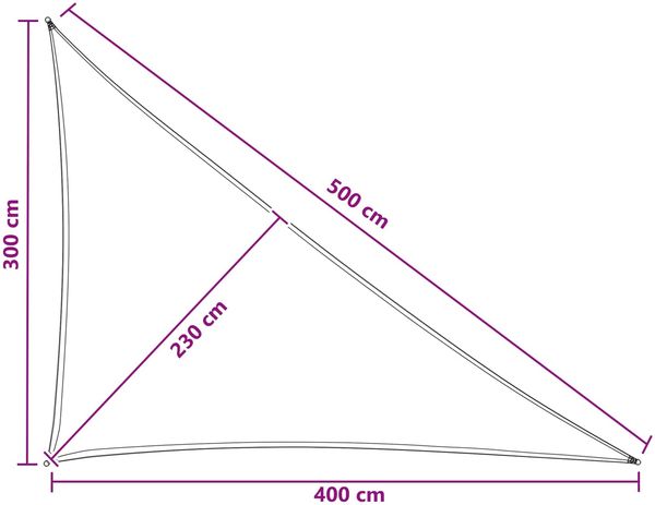vidaXL Sonnensegel 3 x 4 x 5 m HDPE 42032790 Bild 8