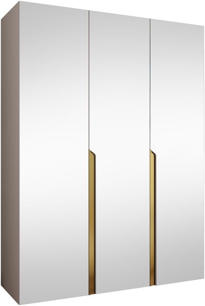 Kleiderschrank Veluna III 150 (Farbe: Cashmere / Cashmere + Gold)