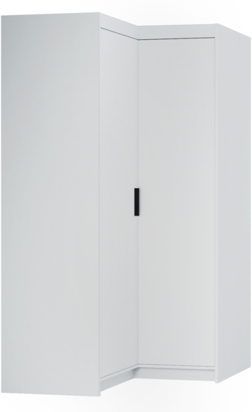 AX LIVING Schrank Modern Eckschrank weiß Storicos 97,8 x190,5 x97,8cm