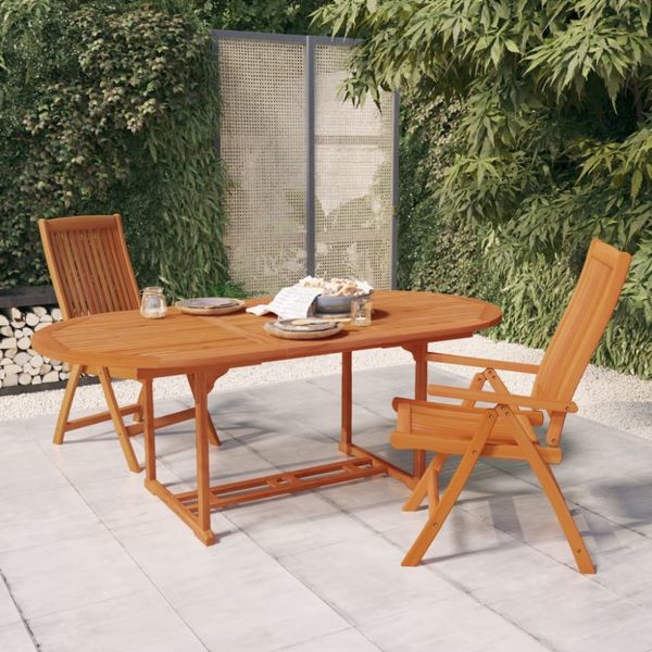 vidaXL Gartentisch 200x100x75 cm Massivholz Eukalyptus 316068