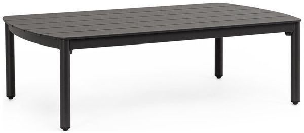 Gartencouchtisch Xinef - Aluminium Anthrazit, 115 x 68 cm
