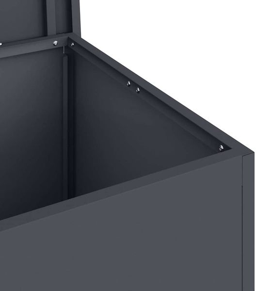 vidaXL Gartenlagerkissenbox Stahl 80 x 50,5 x 50 cm 180 Anthrazit 874569 Bild 9