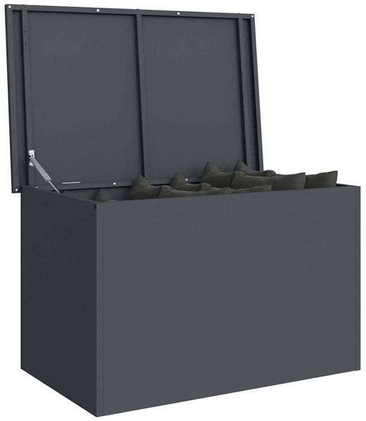 vidaXL Gartenlagerkissenbox Stahl 80 x 50,5 x 50 cm 180 Anthrazit 874569 Bild 3