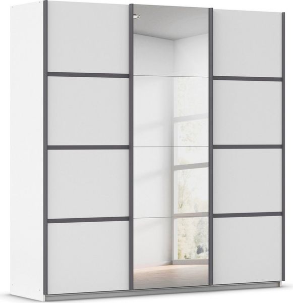 OTTO home Kleiderschrank Mehrzweckschrank Aktenschrank Möbel Mietswohnung Schlafzimmer AVOLA (3 verschiedene Ausstattungen BASIC/CLASSIC/PREMIUM (inkl. SOFT-CLOSE) mit eleganten Zierleisten in Chrom, Schwarz oder Weiß MADE IN GERMANY