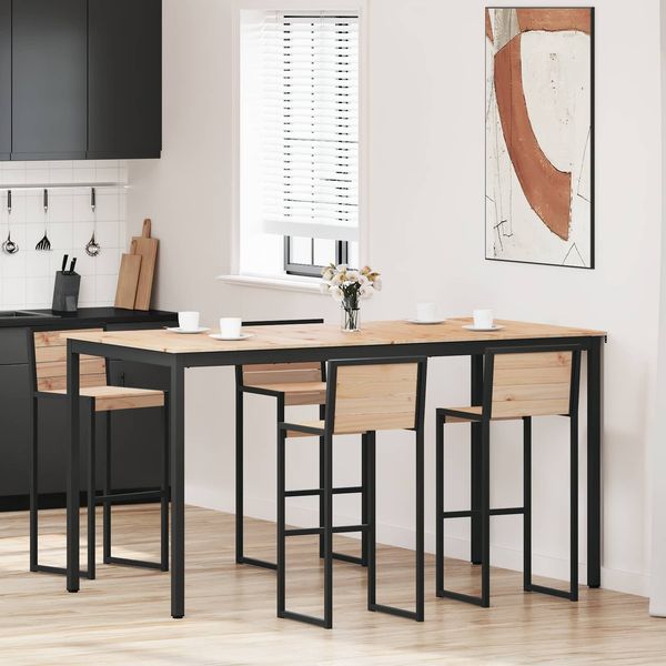 Bartisch, Stehtisch, Bistrotisch Natur 200 x 100 x 105 cm Massives Kiefernholz