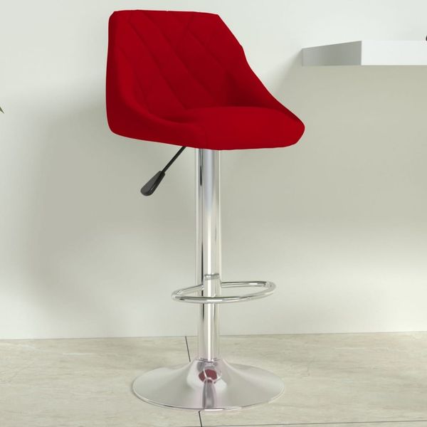 vidaXL Barhocker Weinrot Samt, Drehbar [335300]