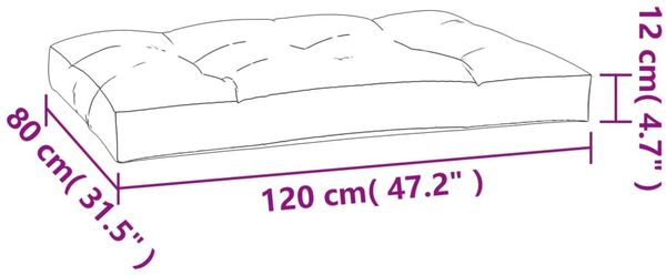 vidaXL Palettenkissen Creme 120x80x12 cm Stoff 360515 Bild 9
