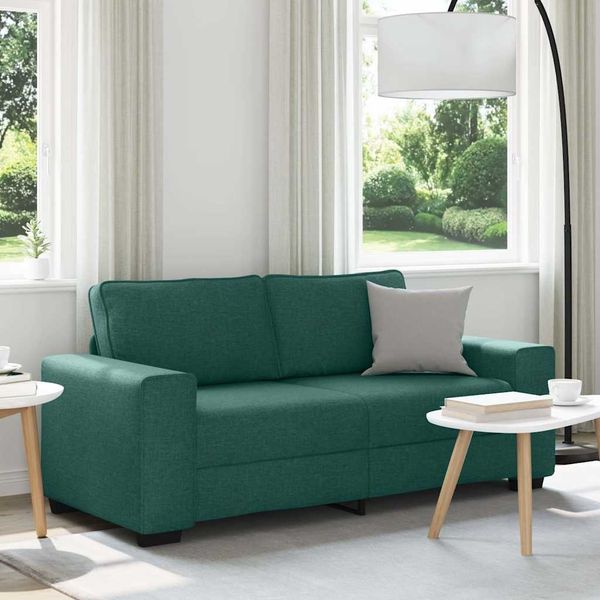 vidaXL 2-Sitzer-Sofa Dunkelgrün 180x77x82 cm Stoff 4105171