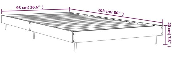 vidaXL Bettgestell Weiß 90x200 cm Holzwerkstoff 832269 Bild 10
