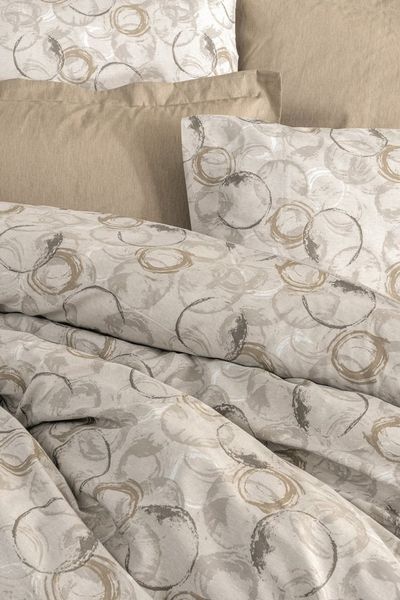 L'Essentiel Maison Bettwäsche Set Moil, In 6 Größen erhältlich, 100% COTTON RANFORCE, 3 teilig, Atmungsaktiv & Farbecht Biber Bettwäsche-Set in Beige