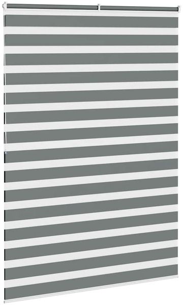 vidaXL Doppelrollo Dunkelgrau 160x200 cm Stoffbreite 155,9 cm Polyester 4014169 Bild 4