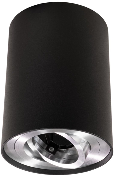 Aufbaurahmen, 94x125 mm, für GU10 Leuchtmittel, schwarz/silber, schwenkbar