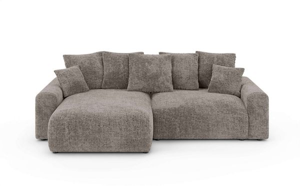 Home affaire Ecksofa LAKESIDE klein mit Bettfunktion und Bettkasten, B/T/H 235/142/84 cm, L-Form, Recamiere beidseitig montierbar, mit Wellenunterfederung