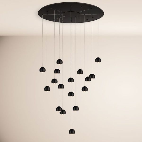 s.luce Beam XL LED Galerieleuchte Pendelleuchte 16- oder 24-flammig Schwarz