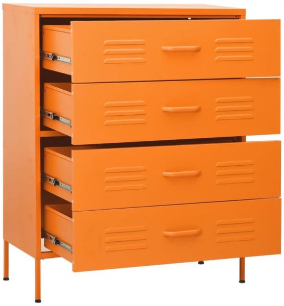 vidaXL Kommode Orange 80x35x101,5 cm Stahl 336201 Bild 6
