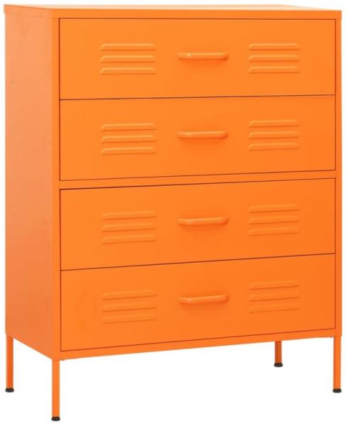 vidaXL Kommode Orange 80x35x101,5 cm Stahl 336201